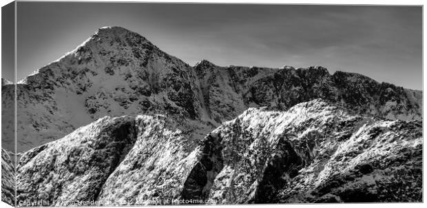 Glencoe mountain ridge Canvas Print by John Henderson