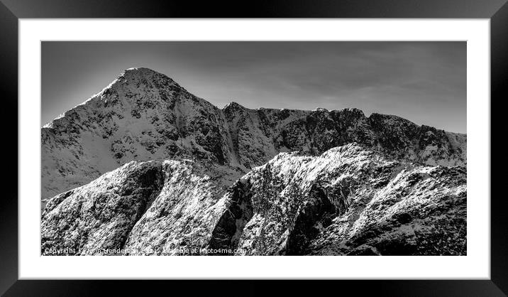 Glencoe mountain ridge Framed Mounted Print by John Henderson