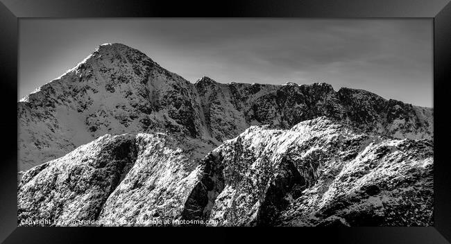 Glencoe mountain ridge Framed Print by John Henderson