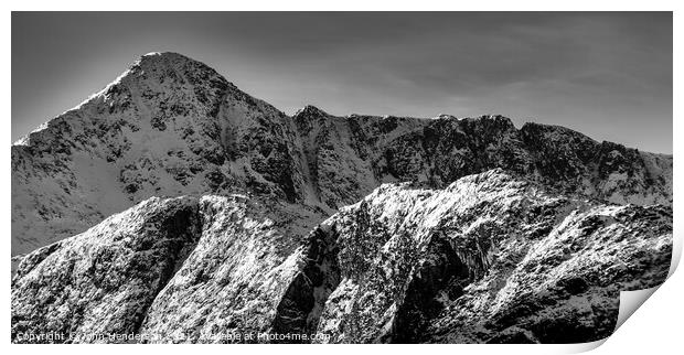 Glencoe mountain ridge Print by John Henderson