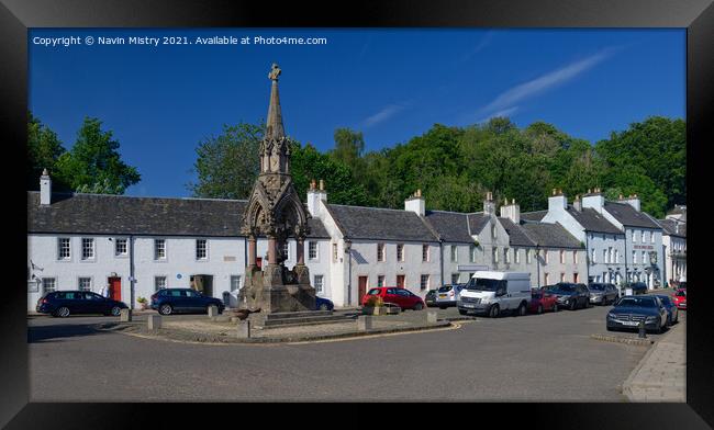 The Atholl Memorial Fountain and Dunkeld High Street Framed Print by Navin Mistry