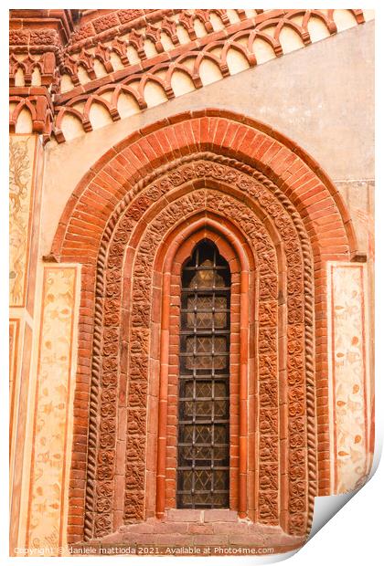 window of gothic style Print by daniele mattioda