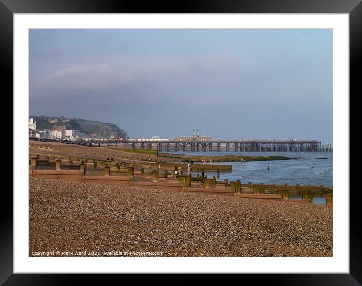 Hastings Pier in the Early Evening Framed Mounted Print by Mark Ward