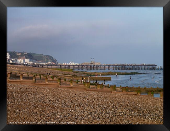 Hastings Pier in the Early Evening Framed Print by Mark Ward
