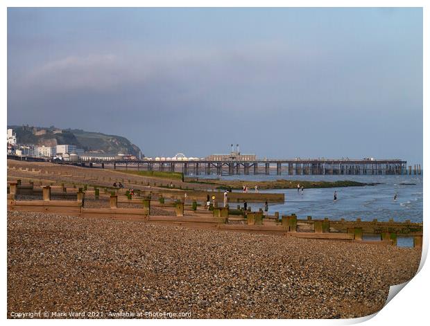Hastings Pier in the Early Evening Print by Mark Ward