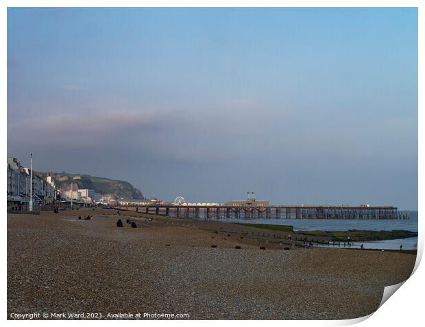 Hastings Pier from St Leonards. Print by Mark Ward