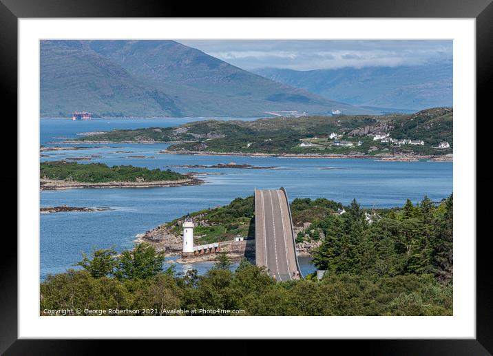 The Skye Road Bridge over Loch Alsh Framed Mounted Print by George Robertson