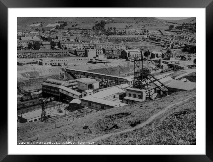 Welsh Coalmine from the 1950's Framed Mounted Print by Mark Ward
