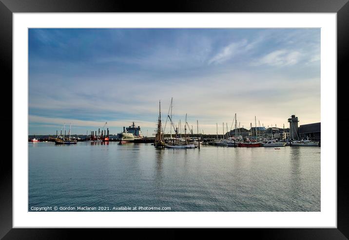 Falmouth Harbour Cornwall Framed Mounted Print by Gordon Maclaren