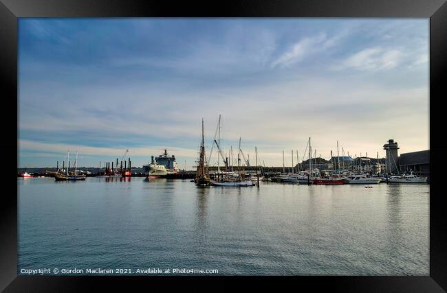 Falmouth Harbour Cornwall Framed Print by Gordon Maclaren