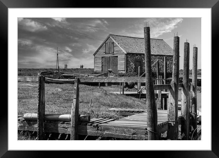 Rustic Charm of Thornham Coal Barn Framed Mounted Print by Kevin Snelling