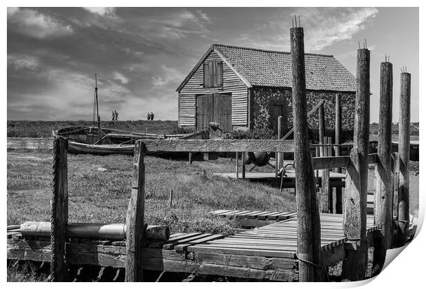 Rustic Charm of Thornham Coal Barn Print by Kevin Snelling