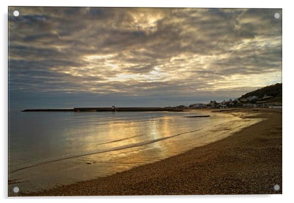 Lyme Regis Sunset    Acrylic by Darren Galpin