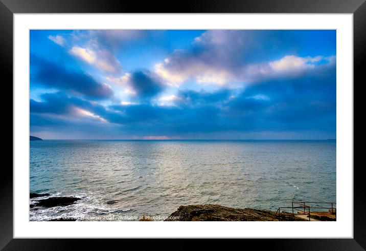 Sunrise over Falmouth Bay Framed Mounted Print by Gordon Maclaren