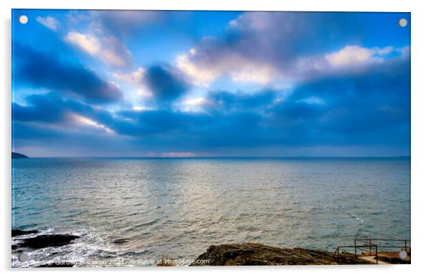 Sunrise over Falmouth Bay Acrylic by Gordon Maclaren