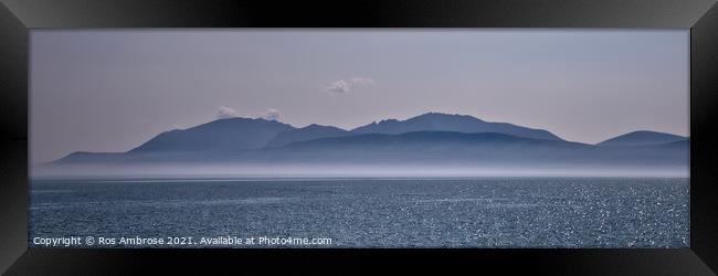 Arran Mountains from Tighnabruaich Framed Print by Ros Ambrose