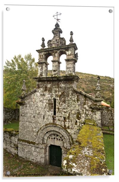 Monastery of Pitoes Acrylic by Antonio Ribeiro