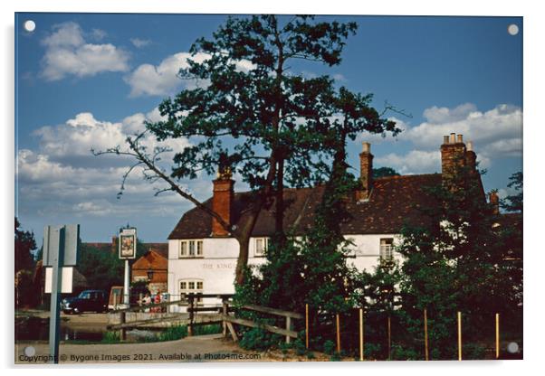 The Kings Arms Sandford Lock Oxfordshire 1960 Acrylic by Bygone Images