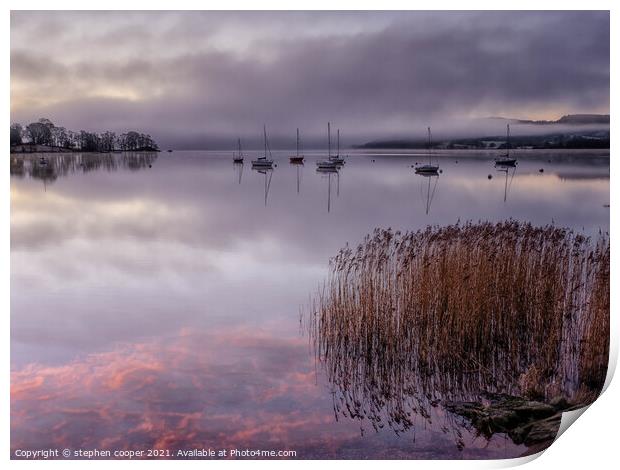 misty morning Print by stephen cooper
