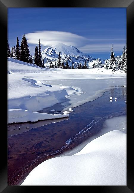 Nearly Frozen  Framed Print by Mike Dawson