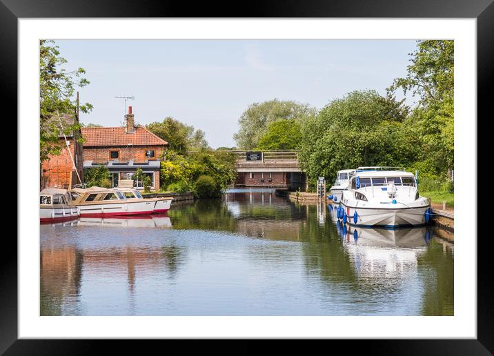 Boats on River Ant Framed Mounted Print by Jason Wells