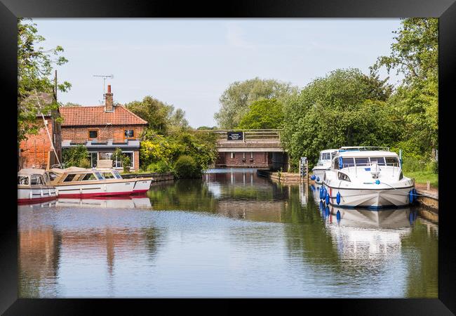 Boats on River Ant Framed Print by Jason Wells