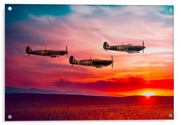 Spitfire Dawn Acrylic by J Biggadike