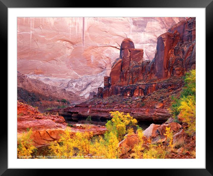 Cow Canyon Framed Mounted Print by Mark Sunderland