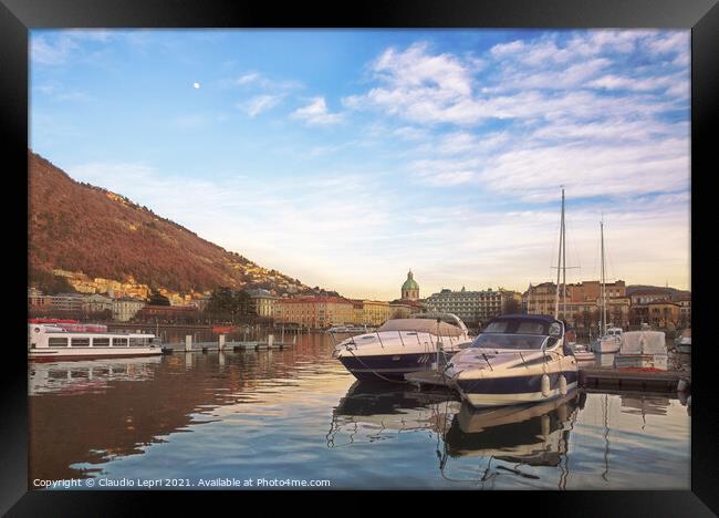 Sunset in Como #3 Framed Print by Claudio Lepri