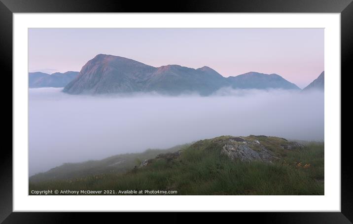 Above the clouds  Framed Mounted Print by Anthony McGeever
