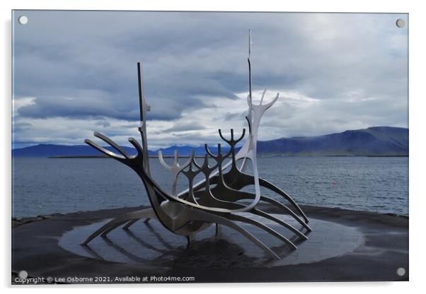 The Sun Voyager, Reykjavik Acrylic by Lee Osborne