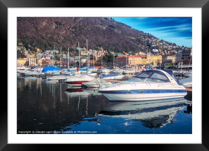Sunset in Como #1 Framed Mounted Print by Claudio Lepri