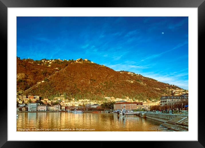 Sunset in Como #2 _ The golden hour Framed Mounted Print by Claudio Lepri
