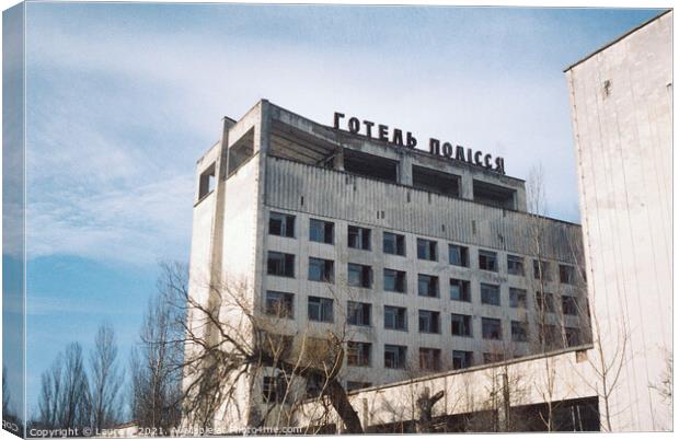 Hotel Polissya, Pripyat Canvas Print by Laura Q