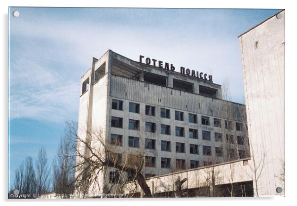 Hotel Polissya, Pripyat Acrylic by Laura Q