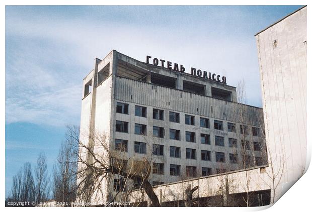 Hotel Polissya, Pripyat Print by Laura Q