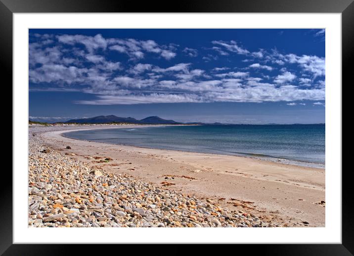 Pebbles and Sand at Borve Beach, Benbecula Framed Mounted Print by Kasia Design