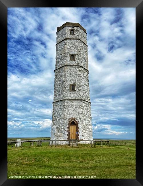 The old Flamborough lighthouse Framed Print by yvonne & paul carroll