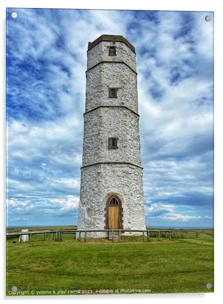 The old Flamborough lighthouse Acrylic by yvonne & paul carroll