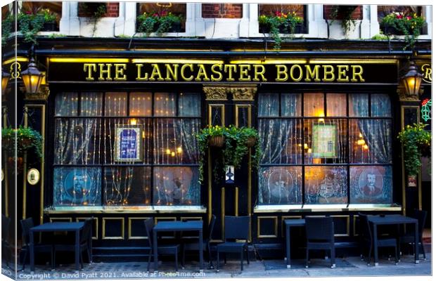 Lancaster Bomber Pub Canvas Print by David Pyatt