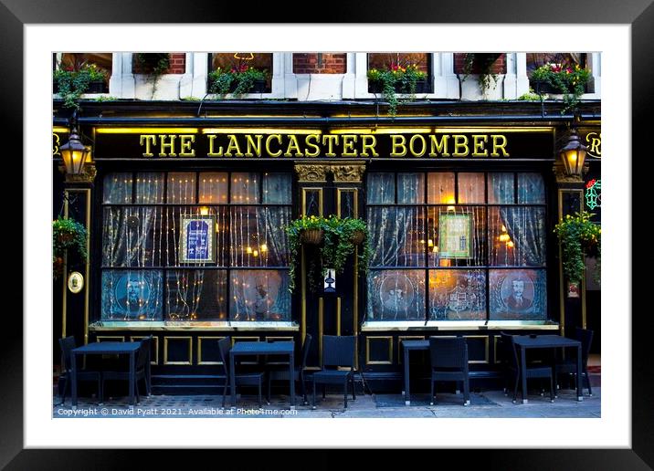 Lancaster Bomber Pub Framed Mounted Print by David Pyatt