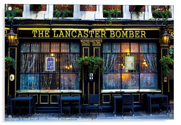 Lancaster Bomber Pub Acrylic by David Pyatt