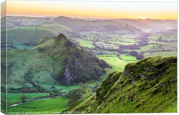 Parkhouse Hill from Chrome Canvas Print by geoff shoults