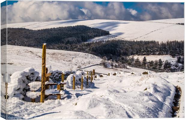 The Goyt Valley in Winter Canvas Print by geoff shoults