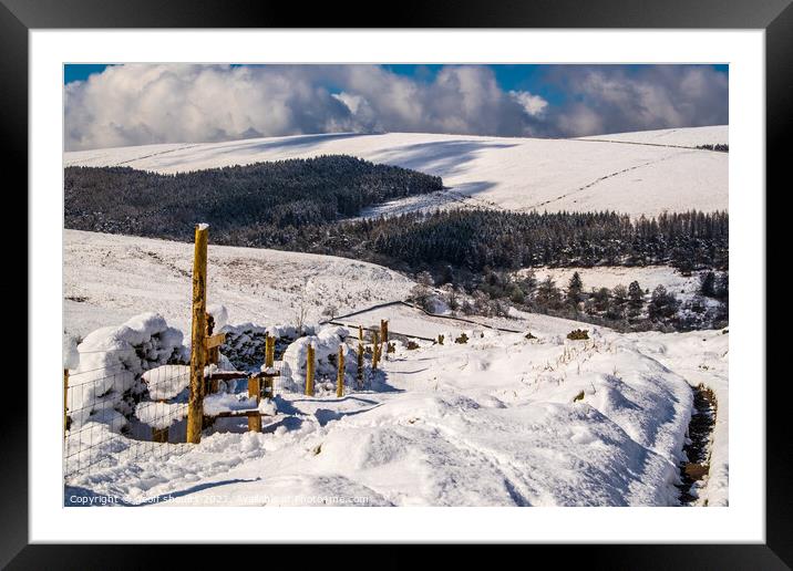 The Goyt Valley in Winter Framed Mounted Print by geoff shoults