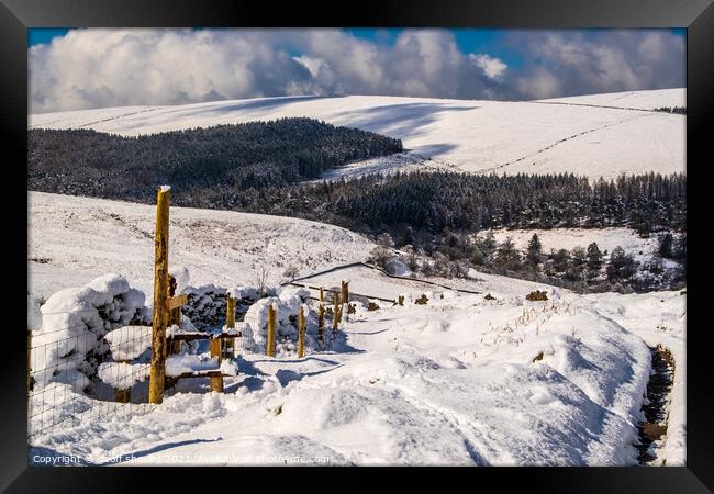 The Goyt Valley in Winter Framed Print by geoff shoults