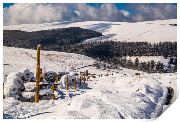The Goyt Valley in Winter Print by geoff shoults