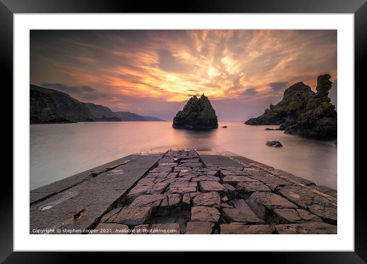the rock Framed Mounted Print by stephen cooper