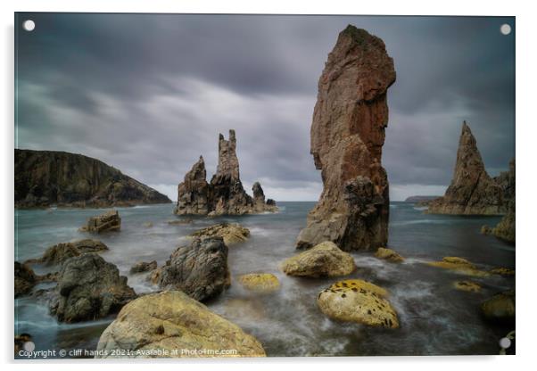 Mangersta sea stacks, Isle of Lewis, Outer Hebride Acrylic by Scotland's Scenery