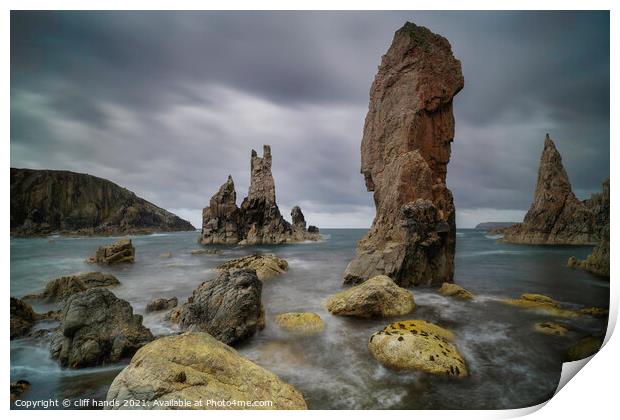 Mangersta sea stacks, Isle of Lewis, Outer Hebride Print by Scotland's Scenery